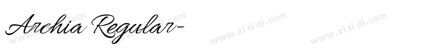 Archia Regular字体转换 Archia Regular字体转换